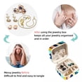 thumbnail image 4 of Christmas Travel Portable Square Jewelry Organizer with Storage Box | Jewelry Display and Box for Rings, Earrings, Necklaces, Bracelets - Suitable for Girls and Women, 4 of 6