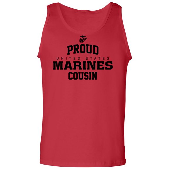 Proud Marines COUSIN Adult Tank Top