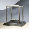 thumbnail image 5 of Desk Metal Balance Ball Perpetual Motion, Black Wooden Base for Psychology Teaching Tools and Stress Relief, 5 of 9