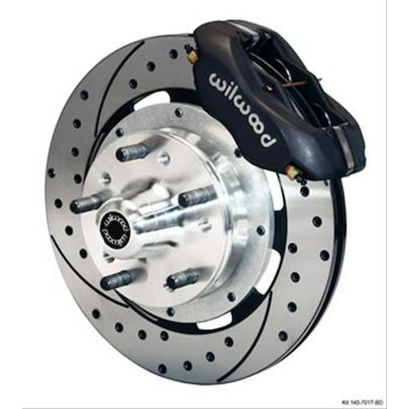 Wilwood 140-12297-D: Automotive Brakes Disc Brake Kit, 4-Piston Calipers, 12.19" Drilled/Slotted Rotors, Front