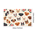 thumbnail image 3 of Adorable Puppy Print Backdrop Background Decor Photography Props Party Supplies Banner Birthday Decoration Photo Display, 3 of 4