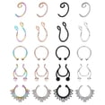 thumbnail image 2 of 20 piezas de para la , regalos de material cuero inoxidable, de piercings de plata para la , piercings de las fosas nasales para fiestas Yinane Anillos de nariz aros, 2 of 7