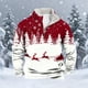 thumbnail image 4 of Ceisia Warm Fleece-Lined Mens Loose Fit Christmas Print Half-Zip Stand Collar Sweatshirt Gifts, 4 of 6