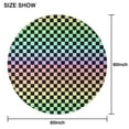 thumbnail image 6 of Rainbow Checkerboard Grid Round Table Cloth,Wrinkle Free Table Cover with Polyester,Waterproof Reusable Round Table Cloths for Easter Birthday Picnic Wedding (Round,60x60inch), 6 of 6