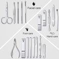 thumbnail image 3 of Nail Clippers Set Fingernail and Toenail Clipper Cutters for Men and Women, Professional Manicure Pedicure Grooming Kit, 18 Pieces Stainless Steel Nail Care Tools with PU Leather Travel Case, 3 of 5