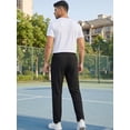 thumbnail image 3 of Xibflo Men's Elastic Waist Hiking Pants Water Resistant Quick-Dry Lightweight Outdoor Sweatpants with Zipper Pockets, 3 of 9