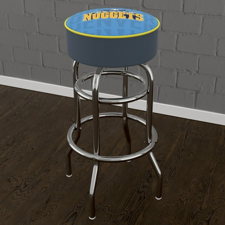 Denver Nuggets NBA City Padded Swivel Bar Stool - Powder Blue, Yellow