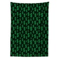 thumbnail image 3 of Ambesonne Money Tablecloth Rectangular Table Cover, Pixel Art Dollar Pattern, 52"x70", Dark Green Lime Green, 3 of 4