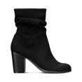 thumbnail image 2 of Material Girl Womens Mmidory Faux Suede Block Heel Booties Black 6 Medium (B,M), 2 of 3
