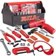 thumbnail image 1 of Amdohai Ensemble de Jeu d'Imitation 19 Pcs d'Outils de Construction avec une Boîte à Outils Incluant un Outil de Construction,, 1 of 7
