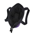 thumbnail image 5 of Zipper canvas bag large capacity large size practical handbag durable Canvas with leather material Shimmering Purple Butterflies, 5 of 7