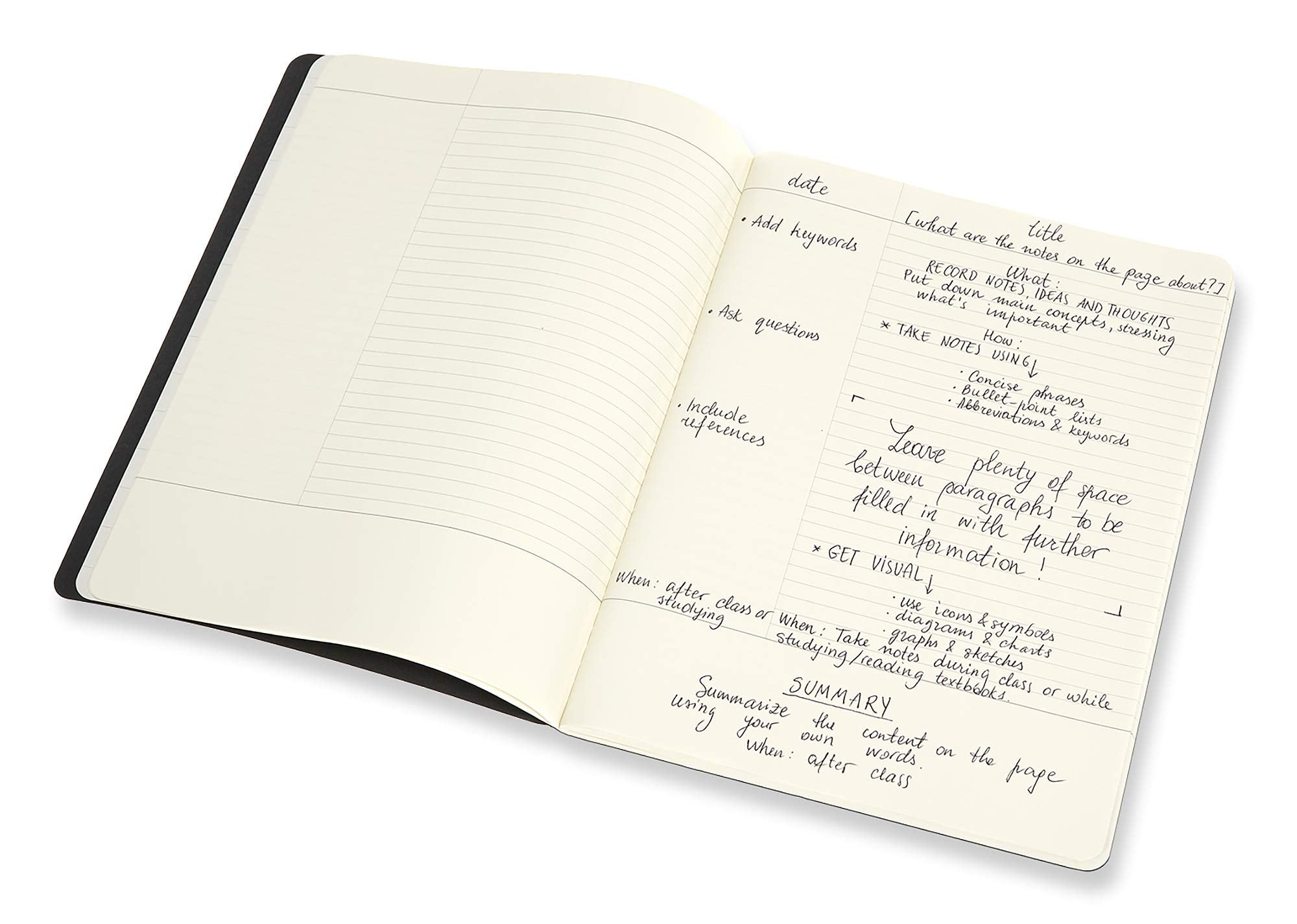 Moleskine Subject Journal, Black & Kraft Brown, 7.5in x 9.75in, 160 Pages, 2 Count