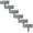Grey 10PCS, variant on Plastic Retaining Edging Border for Outdoor Garden and Yard Featuring Grey Imitation Stone Cobbled Effect Fence (Black,10PCS)