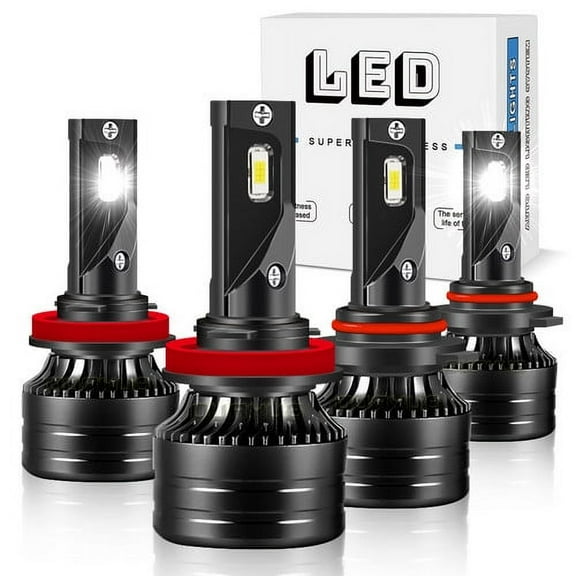 4x Quayub Combo LED Bulbs for 2007-2019 Chevrolet Cheyenne Headlight Lights