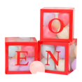 thumbnail image 1 of Boîte à Ballons Réutilisable Centre de Table de Fête Boîte à Ballons Décorations de Fête 1er Anniversaire une Boîte à Ballons Imprimé de Lettres Boîte de Baby Shower Garçon Filles Carnaval, 1 of 8
