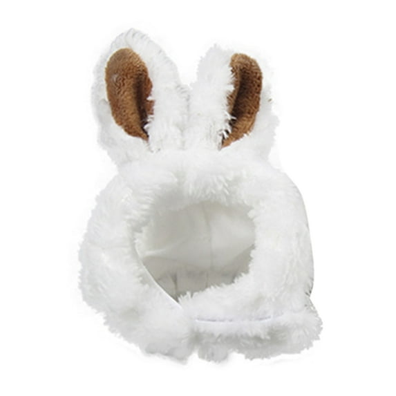 Pet Guinea Pig Kittens Warm Plush Hat Adjustable Headband with Cute Rabbit Ears