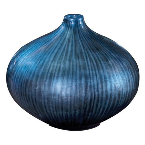 Elizabeth Austin Arctic Blue Wood Vase