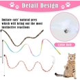 thumbnail image 4 of 6 Pieces Cat Wand Interactive Cat Wand Toys with Feather and Bell Safe Cat Catcher Teaser Stick Toy Colorful and Sounding Rainbow Leopard Wand Toys for Kittens Training Pets Exerciser, 4 of 7