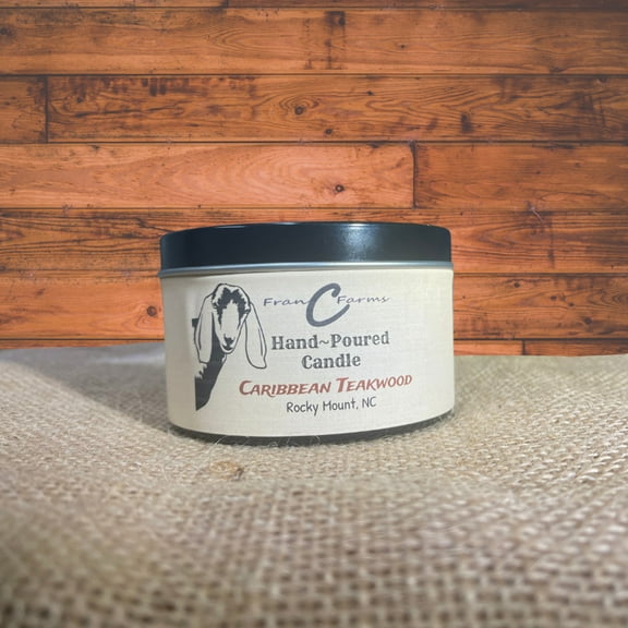 Caribbean Teakwood Candle Tin