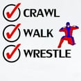 thumbnail image 2 of CafePress - Crawl Walk Wrestle Body Suit - Long Sleeve Cotton Baby Bodysuit, 2 of 4