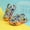 Grey, variant on Kids Dinosaur Print Shoes Boys Girls Slides Slippers Indoor Outdoor Children Water Shower Beach Pool Sandals, White