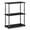 Black-Gray, variant on Pemberly Row Turn-N-Tube Engineered Wood 3-Tier Shelf Display Rack in Black/Gray