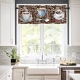 thumbnail image 3 of Coffee Theme Farmhouse Curtains | Soft & Washable Small Window Treatment | Retro 1 Panel | Perfect for Living Room, Kitchen, Bathroom, 3 of 5