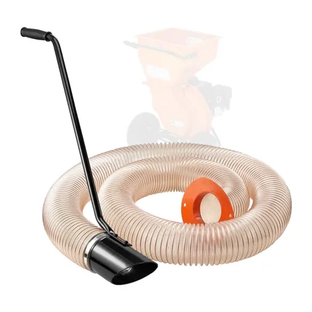 4.3 Inch Diameter 13.1 Foot Wood Chipper Shredder Mulcher Leaf Vacuum Kit