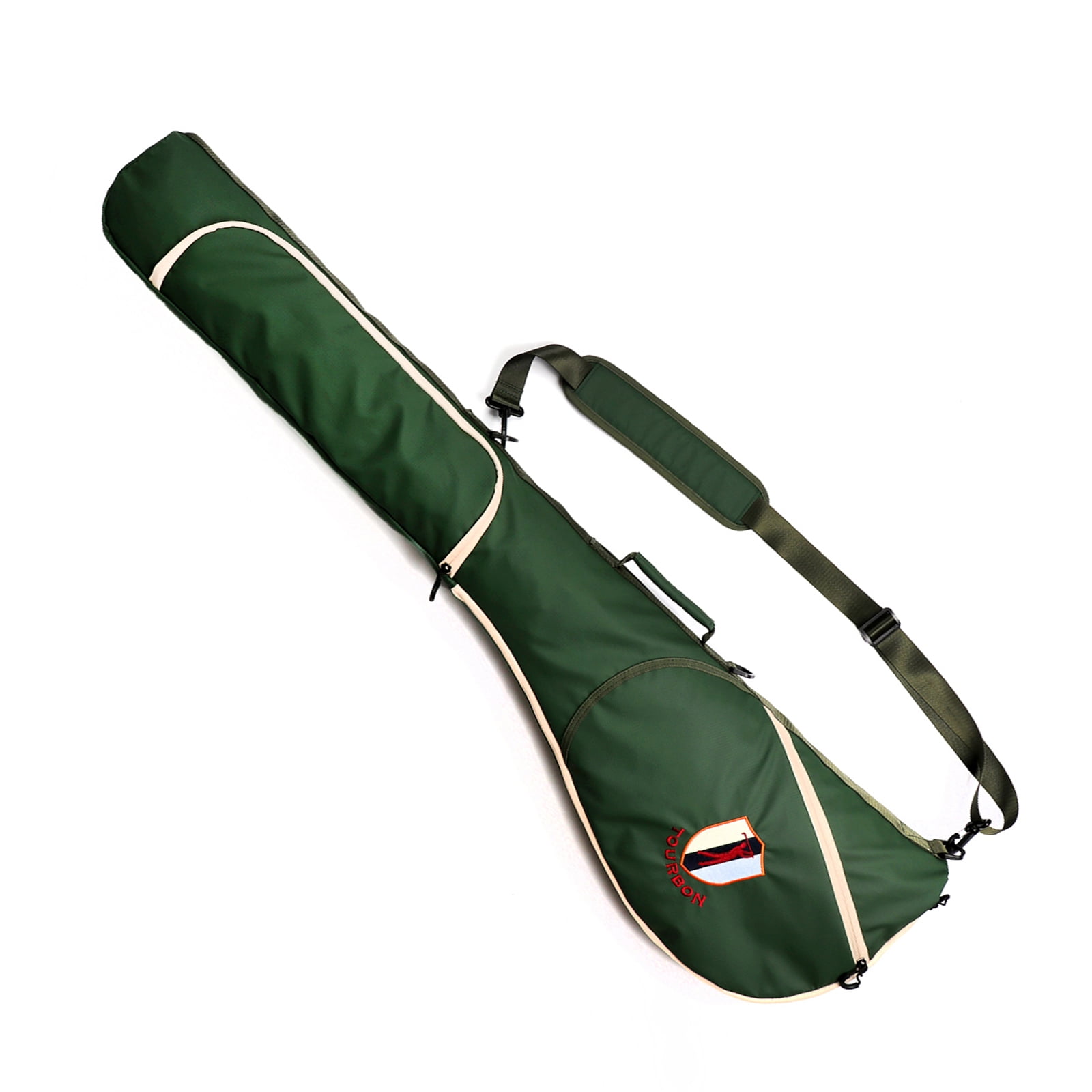 TOURBON  Nylon Golf Clubs Carry Bag Lightweight Sunday Bag for Driving Range Water Repellent Green-1 Count