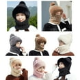 thumbnail image 2 of Weflink Thickened Plush Knitted Hat with Neck Gaiters Face Cover Cold Weather Protection Pullover Russian Hat for Winter Outdoor, 2 of 17