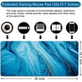 thumbnail image 3 of Blue Marble Mouse Pad XXL Large Mouse Pad for Desk 35x15.7x0.12inch Desk Mat Gaming Mouse Pad (Blue), 3 of 6