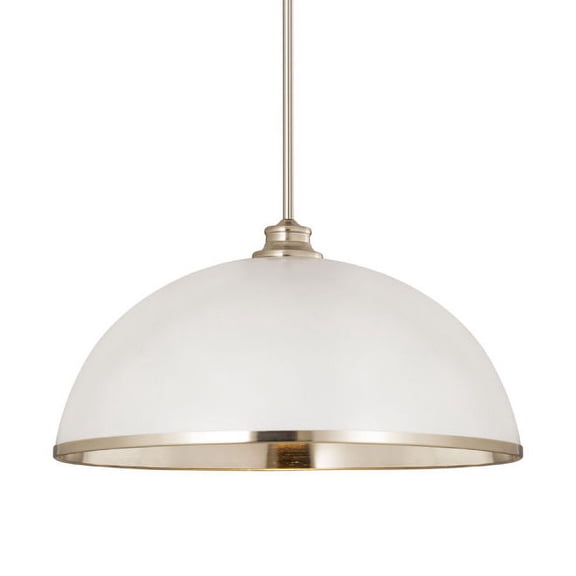 1004P20-MW-BN-Z-Lite-Landry - 1 Light Pendant In Transitional Style-10 Inches Tall and 20 Inches Wide