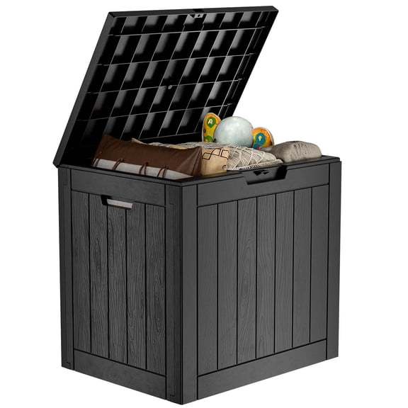 30 Gal Lockable Outdoor Storage Box Waterproof Deck Box