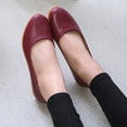 thumbnail image 4 of asddcavvf Fashion Spring And Summer Women Single Shoes Wedge Heel Round Toe Medium Heel Shallow Mout, 4 of 8