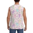 thumbnail image 4 of Uemuo Colorful Bunny Pattern Men's Sleeveless T-Shirt,Muscle Athletic Tank Top, Moisture-wicking Quick-dry Breathable Classic Tee Top for Gym Run Outdoor Sports-, 4 of 8