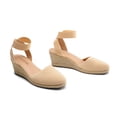 thumbnail image 6 of BURUDANI Women's Elastic Ankle Strap Espadrilles Wedge Sandals, 6 of 6