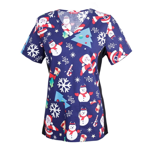 Women's Print Scrub Top