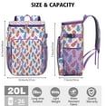 thumbnail image 3 of Pineapple Lover's Cooler Backpack - 20L Leakproof Insulated Bag with Sunshine & Flowers Design for Outdoor Enthusiasts, 3 of 6