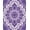 Purple, Pattern 4, variant on ODIKA 4'x6' Machine Washable Non-Slip Area Rug, Vintage Distressed Medallion with Subtle Retro Accents High Traffic Rug, Purple, 362781
