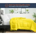thumbnail image 2 of SGI Microfiber Comforter Set King Size Yellow Solid 3 Piece, 2 of 5