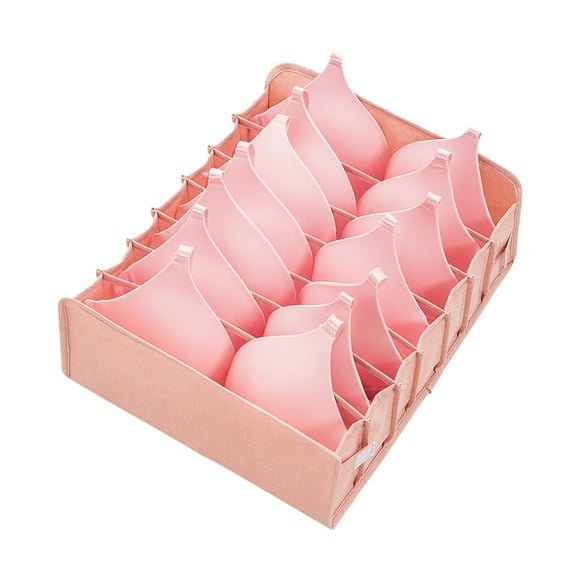 Caja organizadora de ropa interior con compartimentos para calcetines, sujetadores y bragas. Organizador de tela con secciones de malla. Mantén los cajones de la cómoda ordenados. Accesorio para