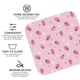 thumbnail image 3 of Kdxio Floral Strawberr Funny Coasters,4 Pcs Leather Coasters,Housewarming Gifts,Protect Furniture from Water Marks Scratch and Damage, 3 of 8