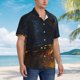 thumbnail image 3 of Fotbe Glowing Snake Dark Forest Camisa Hawaiana para Hombre Unisex – Camisa Casual de Verano con Botones de Manga Corta de Algodón y Lino,Medium, 3 of 7