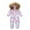 Multicolor, variant on Hooded Ski Jumpsuit for Girls Boys Tie Dye Full Zip One Piece Quilted Snowsuit Kids Elastic Cuffs Winter Warm Onesie Outerwear