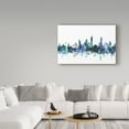 thumbnail image 3 of Trademark Fine Art 'Bangkok Thailand Blue Teal Skyline' Canvas Art by Michael Tompsett, 3 of 3