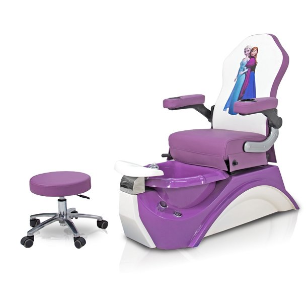 Kids Pedicure Chair PURPLE FROZEN Childs Pedicure Spa Nail Salon