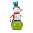thumbnail image 1 of Imax 88395 Whimsy Christmas Large Snowman Lantern, White, 1 of 1