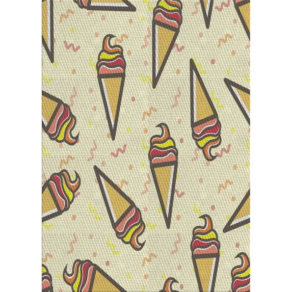 Ahgly Company Indoor Rectangle Patterned Brown Novelty Area Rugs, 2' x 4'
