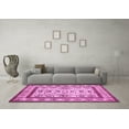 thumbnail image 3 of Ahgly Company Indoor Round Abstract Pink Contemporary Area Rugs, 7' Round, 3 of 4