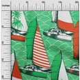 thumbnail image 2 of oneOone Georgette Viscose Green Fabric Nautical Dress Material Fabric Print Fabric By The Yard 42 Inch Wide, 2 of 6